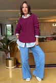 Made in Italy Conrad Body Skim Knit Jumper Beetroot